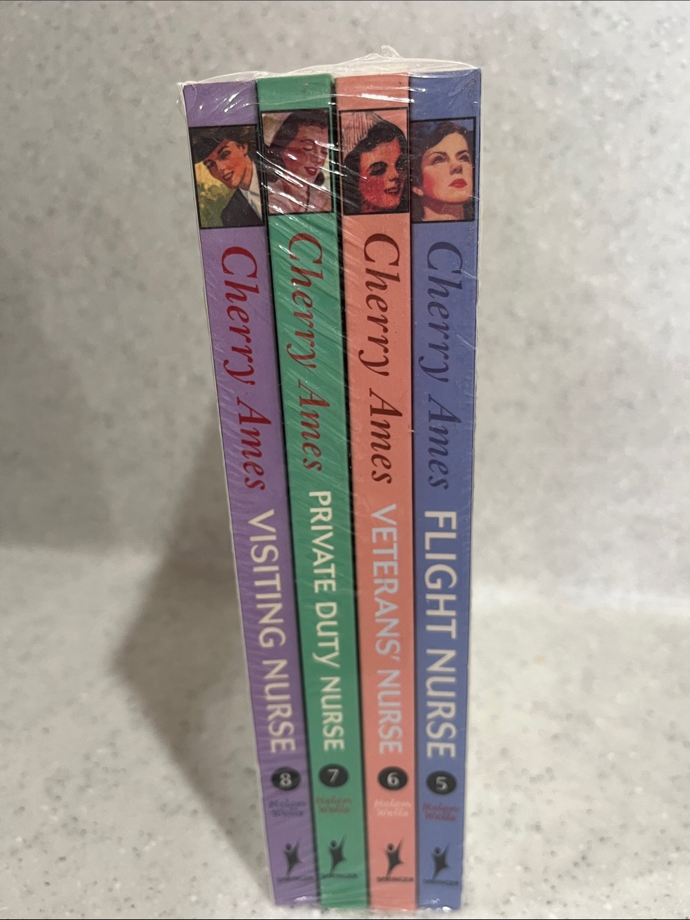 4 Cherry Ames Nurse Books by Helen Wells Set 2 #5-8 Modern Printing Paperbacks